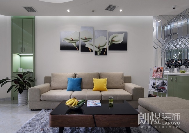 精致小型spa美容會所-洽談休息區(qū)效果圖