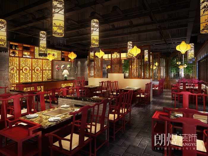 小龍坎火鍋店鋪裝修設(shè)計(jì)效果圖