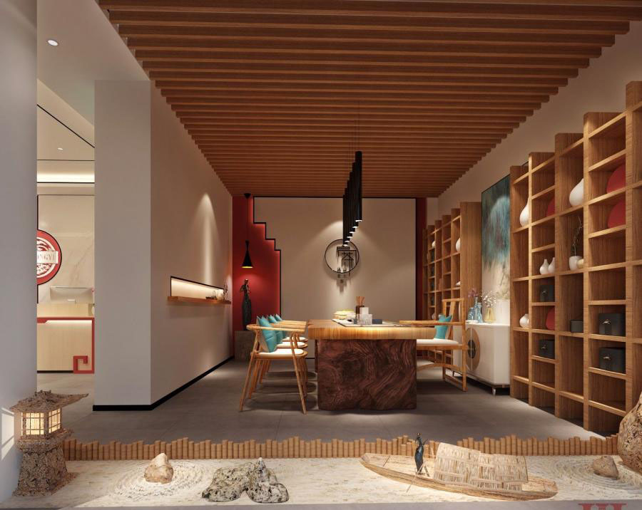 現(xiàn)代簡約養(yǎng)生館裝修設計效果圖