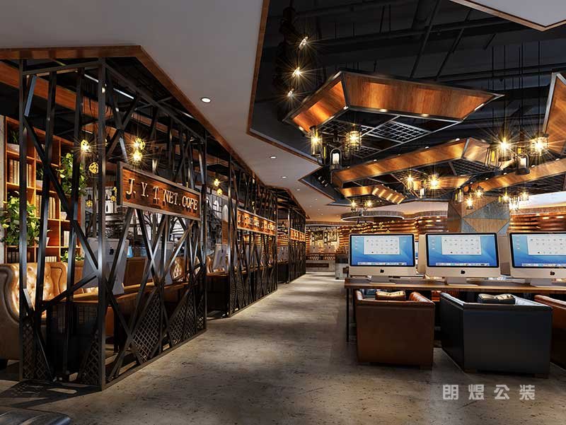 工業(yè)風(fēng)網(wǎng)咖裝修設(shè)計效果圖