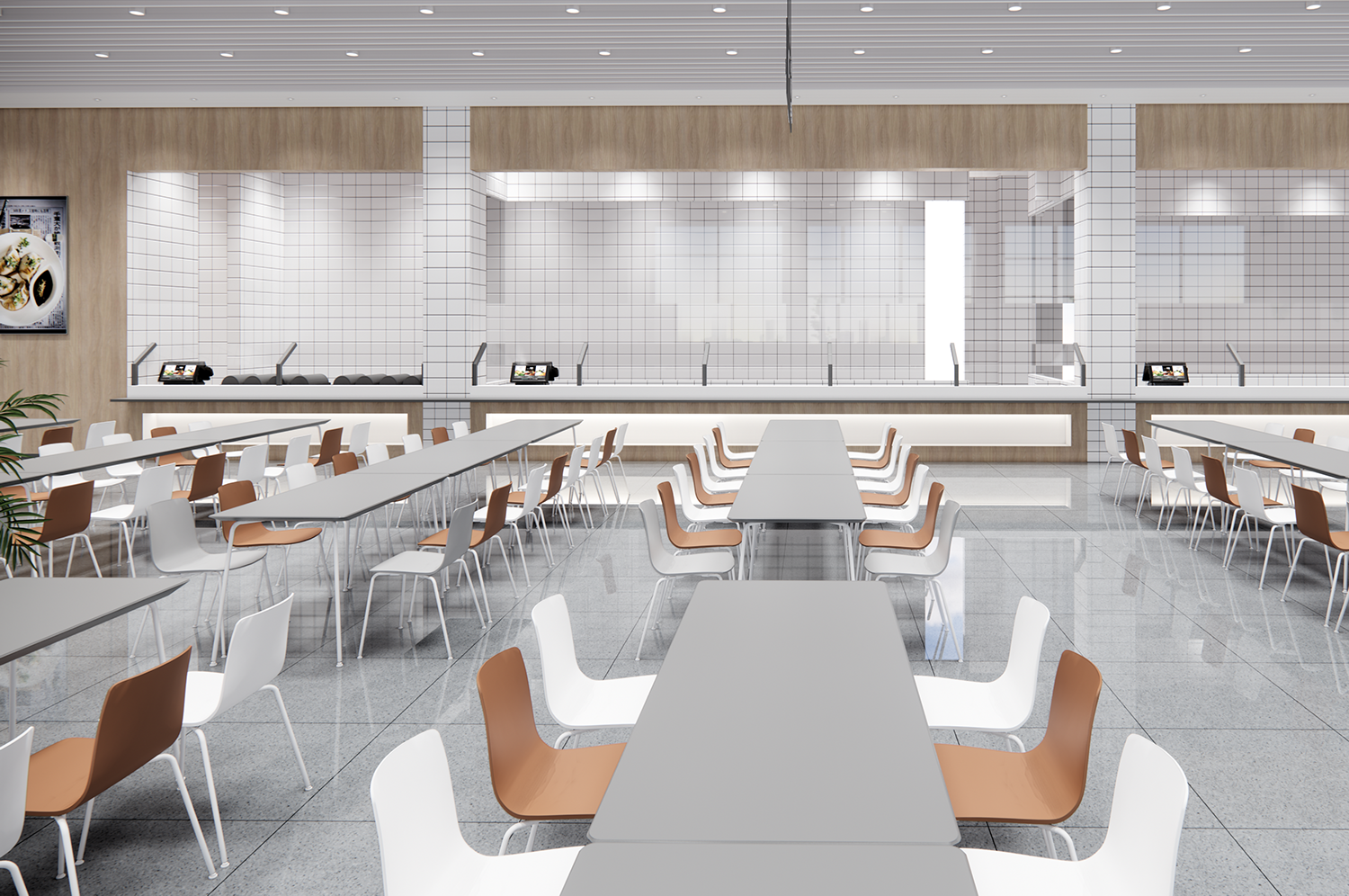 廠(chǎng)區(qū)職工食堂裝修改造設(shè)計(jì)效果圖