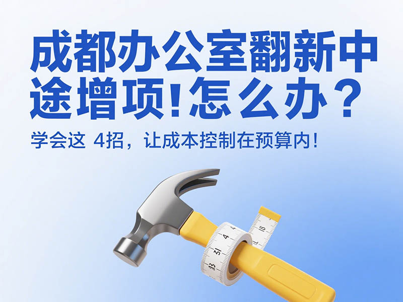 成都辦公室翻新中途增項(xiàng)怎么辦？學(xué)會這 4 招，讓成本控制在預(yù)算內(nèi)！