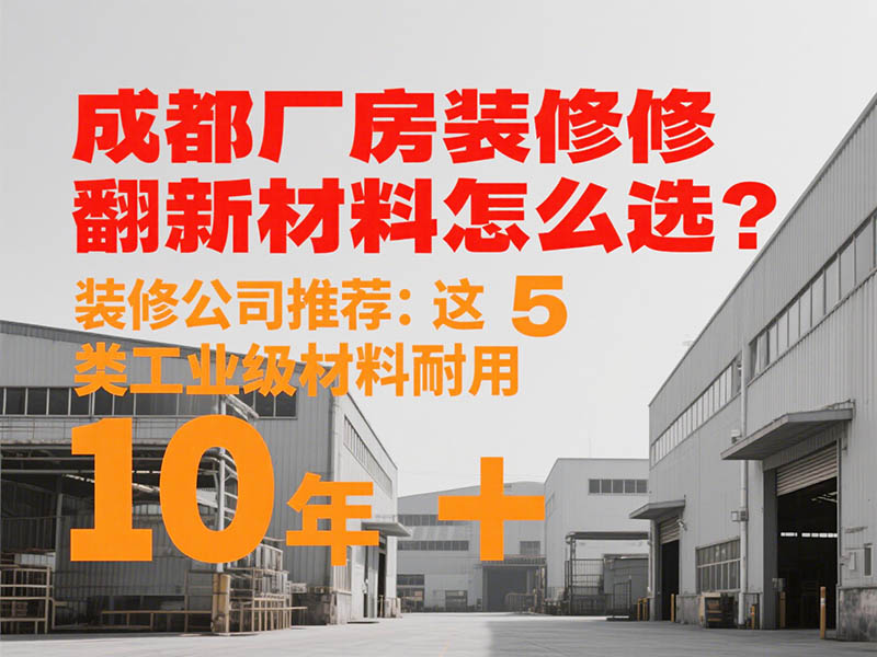 成都廠房裝修翻新材料怎么選？裝修公司推薦：這 5 類工業(yè)級材料耐用 10 年 +